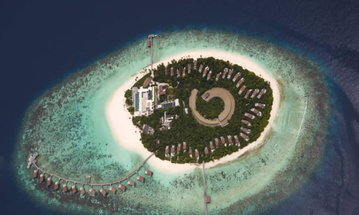 Das Hyatt Hadahaa Boutique-Hotel aus der Luft.
Bilder: Hyatt Hadahaa