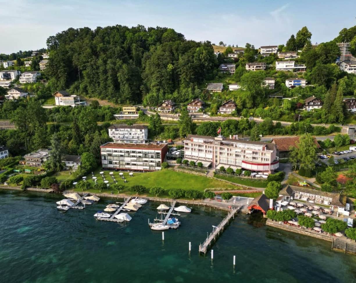 So sieht das Hotel Hermitage heute aus.