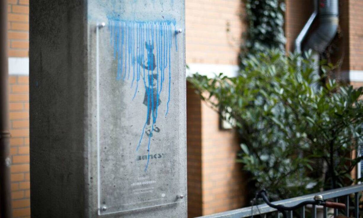 Hier ein Graffito in Hamburg, Deutschland Keystone