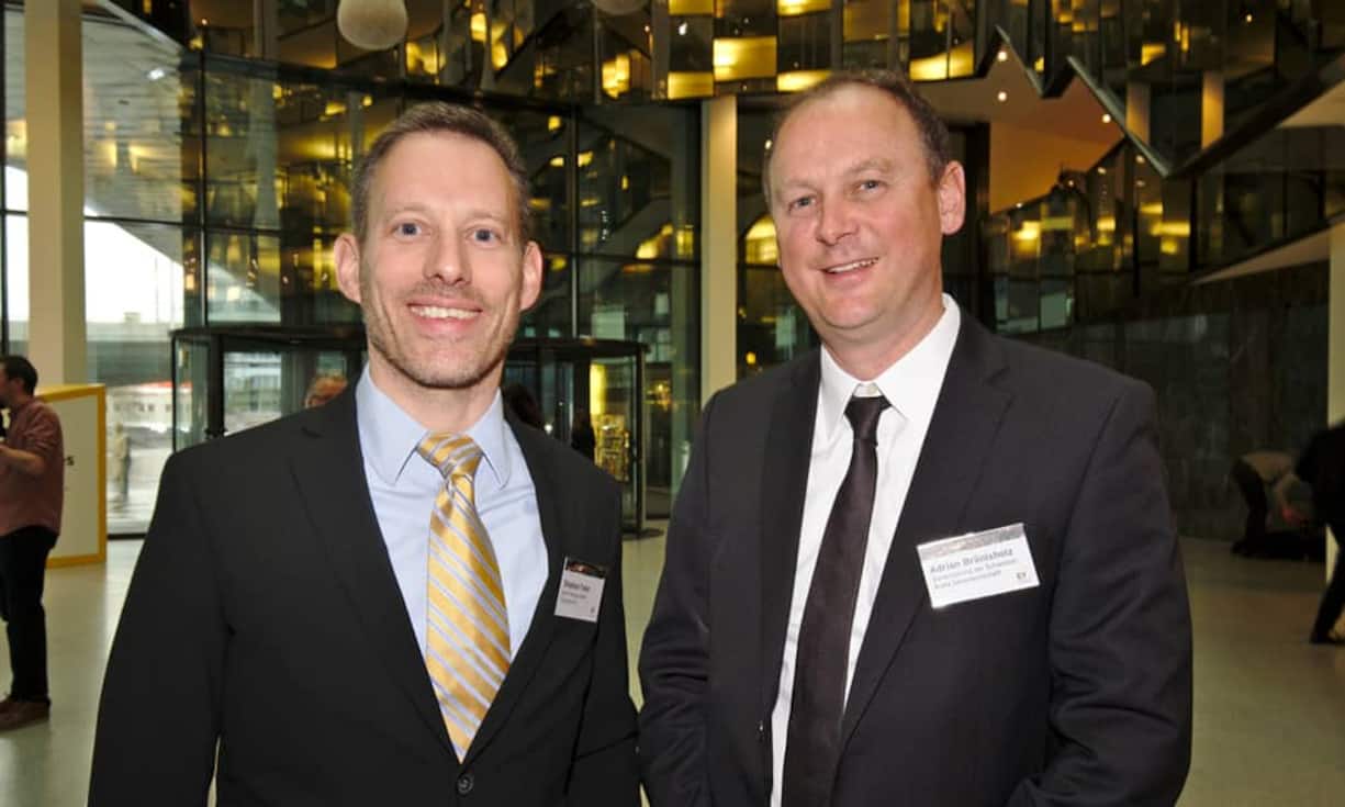 Stephan Faller, Heinz Hänggi GmbH Stanztechnik;
Adrian Brünisholz, Versicherung der Schweizer Ärzte Genossenschaft