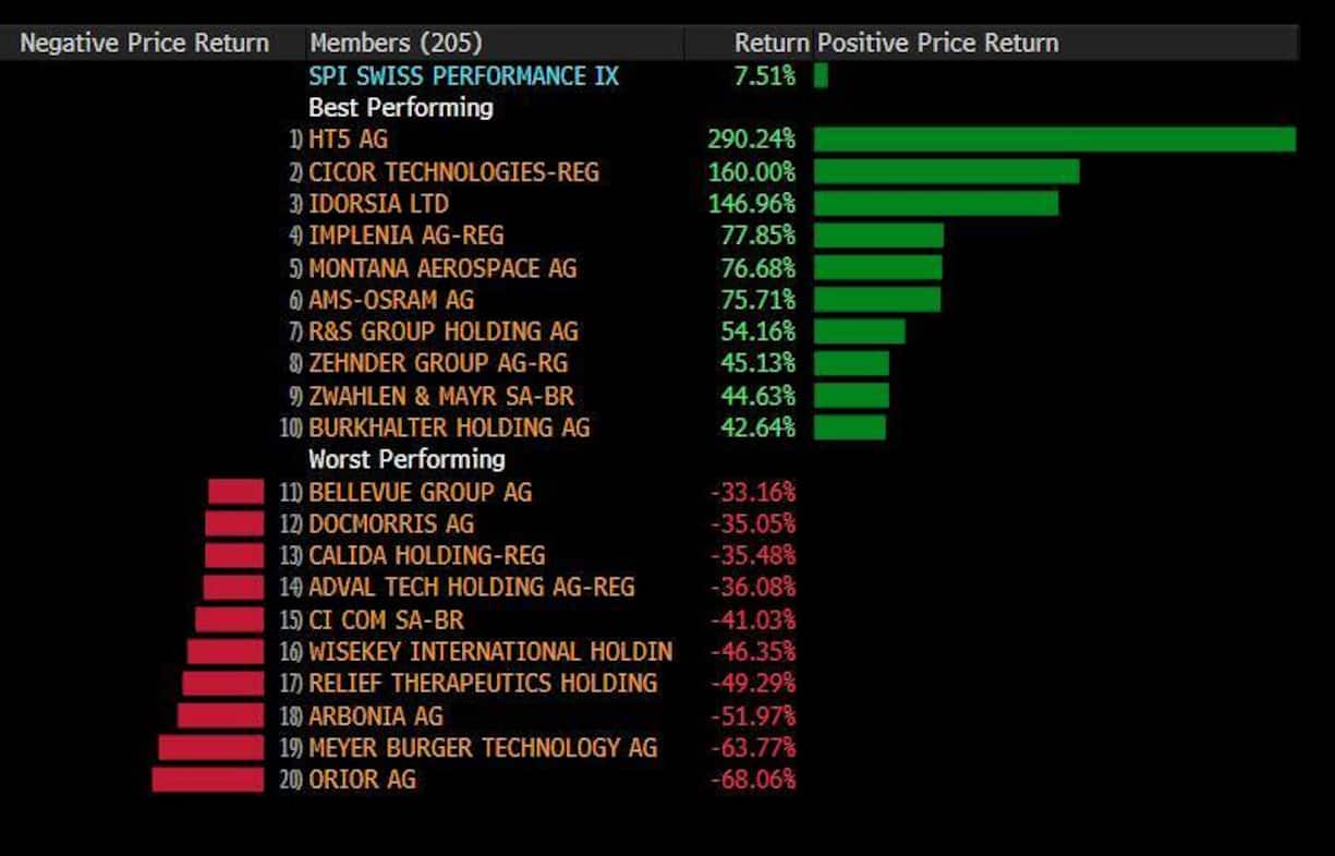 Die besten und schlechtesten SPI-Performer im ersten Halbjahr 2025