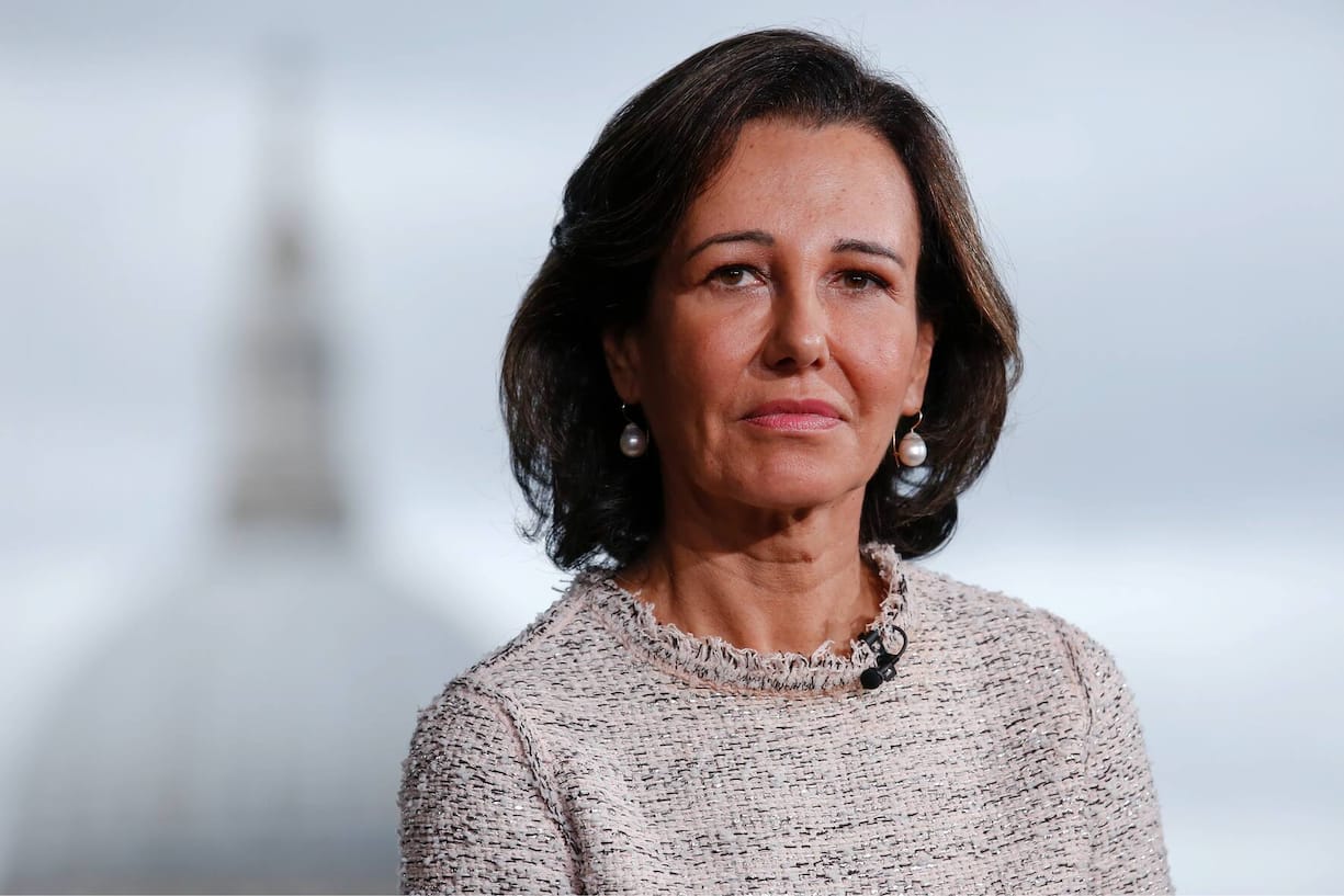 Ana Botin, chairman of Banco Santander SA, pauses during a Bloomberg Television interview in London, U.K., on Tuesday, Oct. 2, 2018. Botin, a three-decade Brazil watcher, is staying bullish on the country even as divisive elections threaten Latin America's largest economy. Photographer: Luke MacGregor/Bloomberg