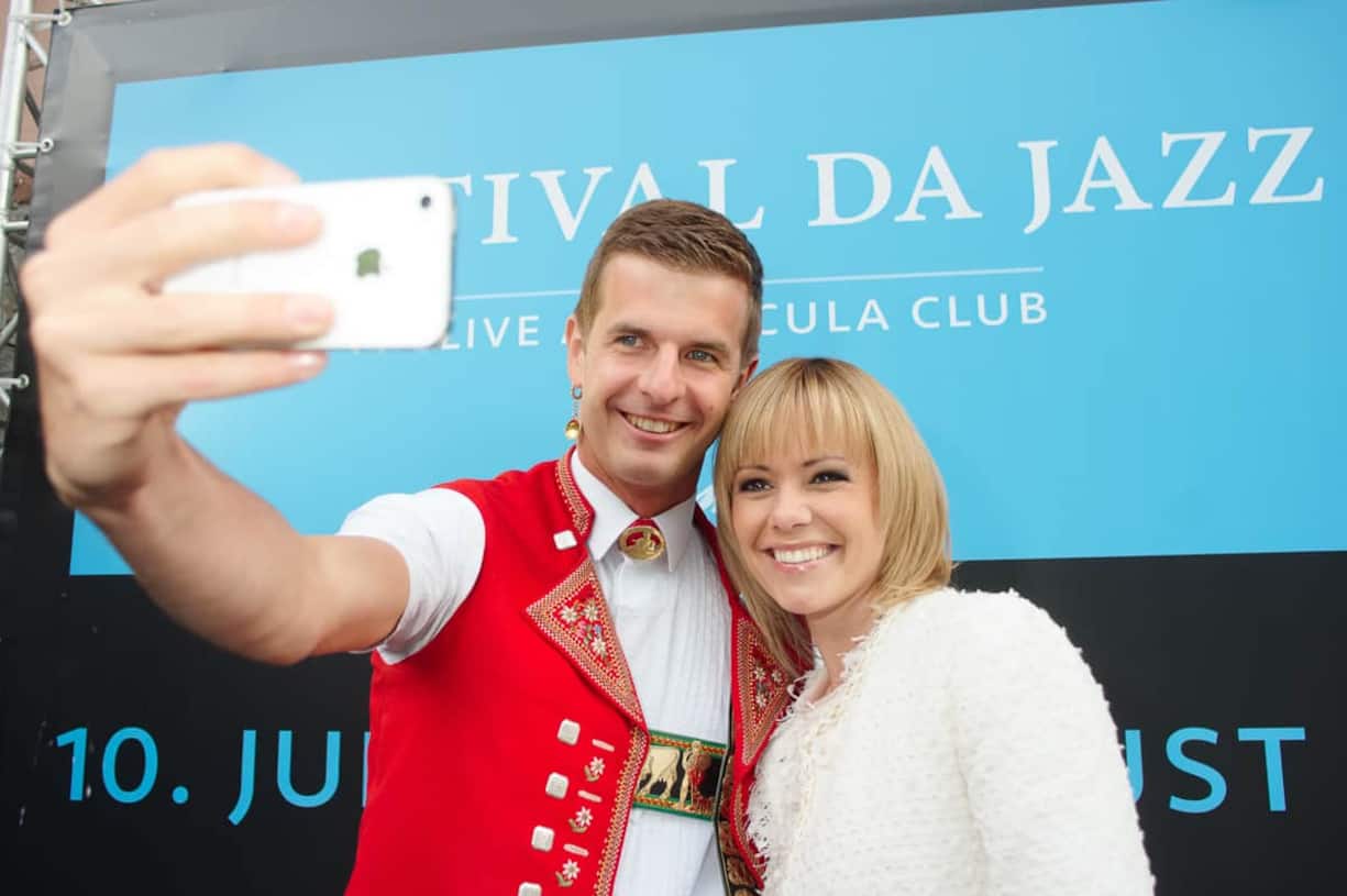 Nicolas Senn, Appenzeller Hackbrett-Spieler; Francine Jordi, Sängerin.