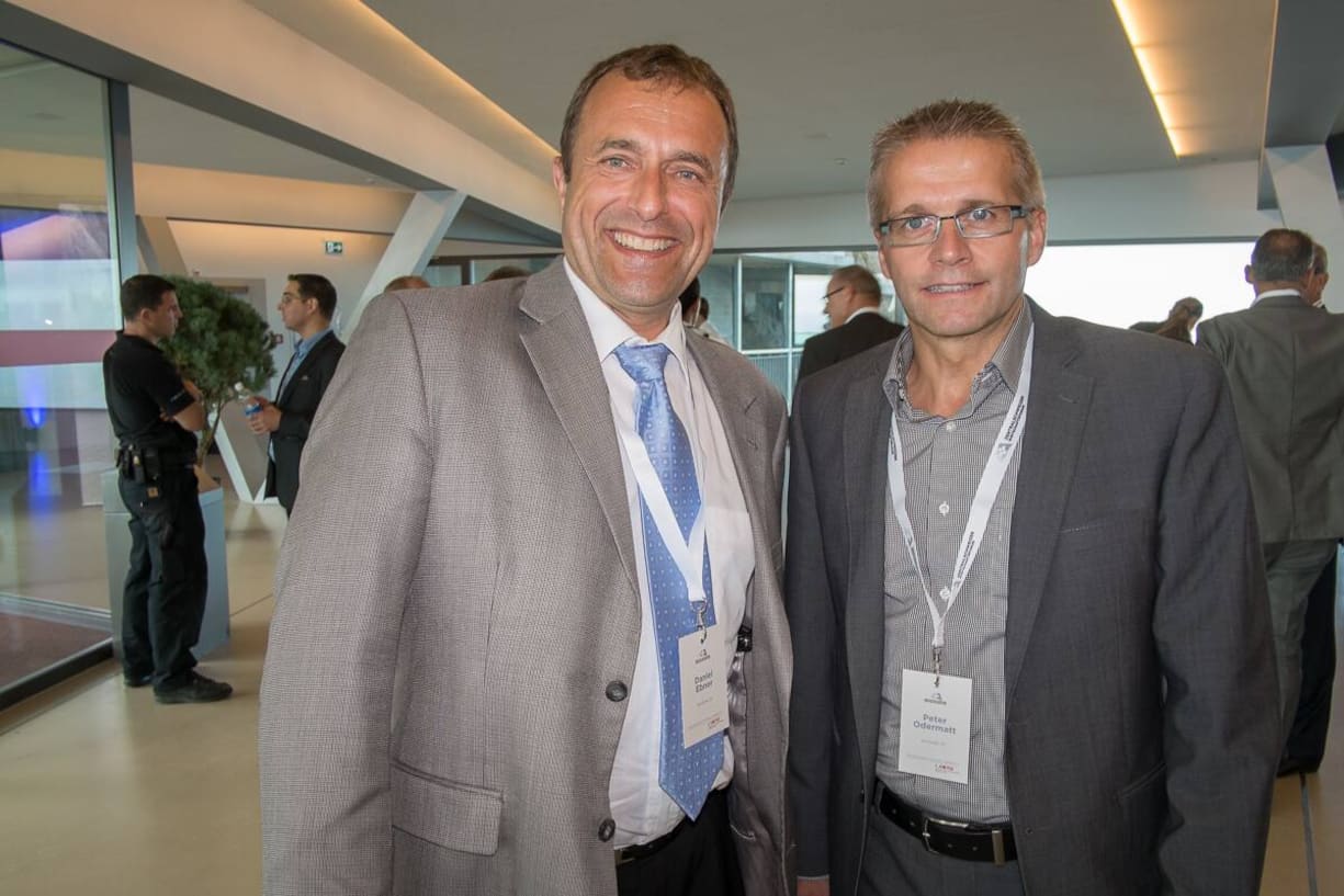 Daniel Ebner, MediData AG; Peter Odermatt, bio-familia AG