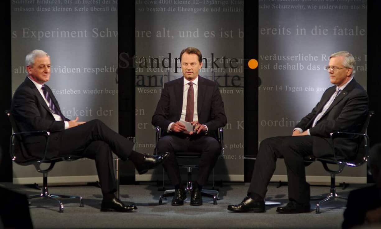 Jörg Reinhardt, VRP Novartis;
Dirk Schütz, CR Bilanz;
Christoph Franz, VRP Roche