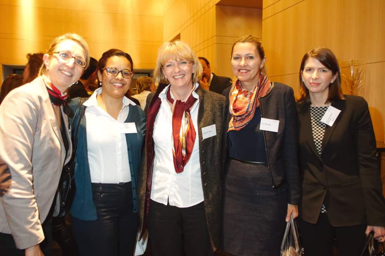 Patricia Widmer, Uni St. Gallen; Edinalva Gradwohl, Uni St. Gallen; Gudrun Sander, Director Competence Centre for Diversity and Inclusion, Uni St. Gallen; Irene Willi Kägi, Uni St. Gallen; Alexia Rambosson Bellingan, Stellvertretende Direktorin, Bank Lombard Odier & Co AG