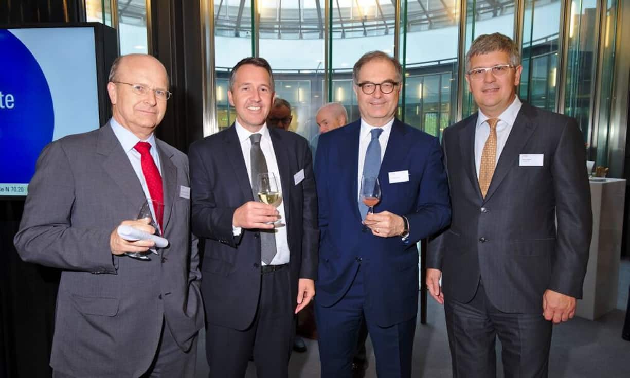Peter Baltensperger, Partner, Egon Zehnder International (Switzerland);
Marcel W. Schmid, Founder & CEO, Swissbridge Advisory AG;
Peter Kurer, Partner, BLR & Partners AG;
Stefan Mäder, Group CFO, SIX (Bildlegende: v.l.n.r.)