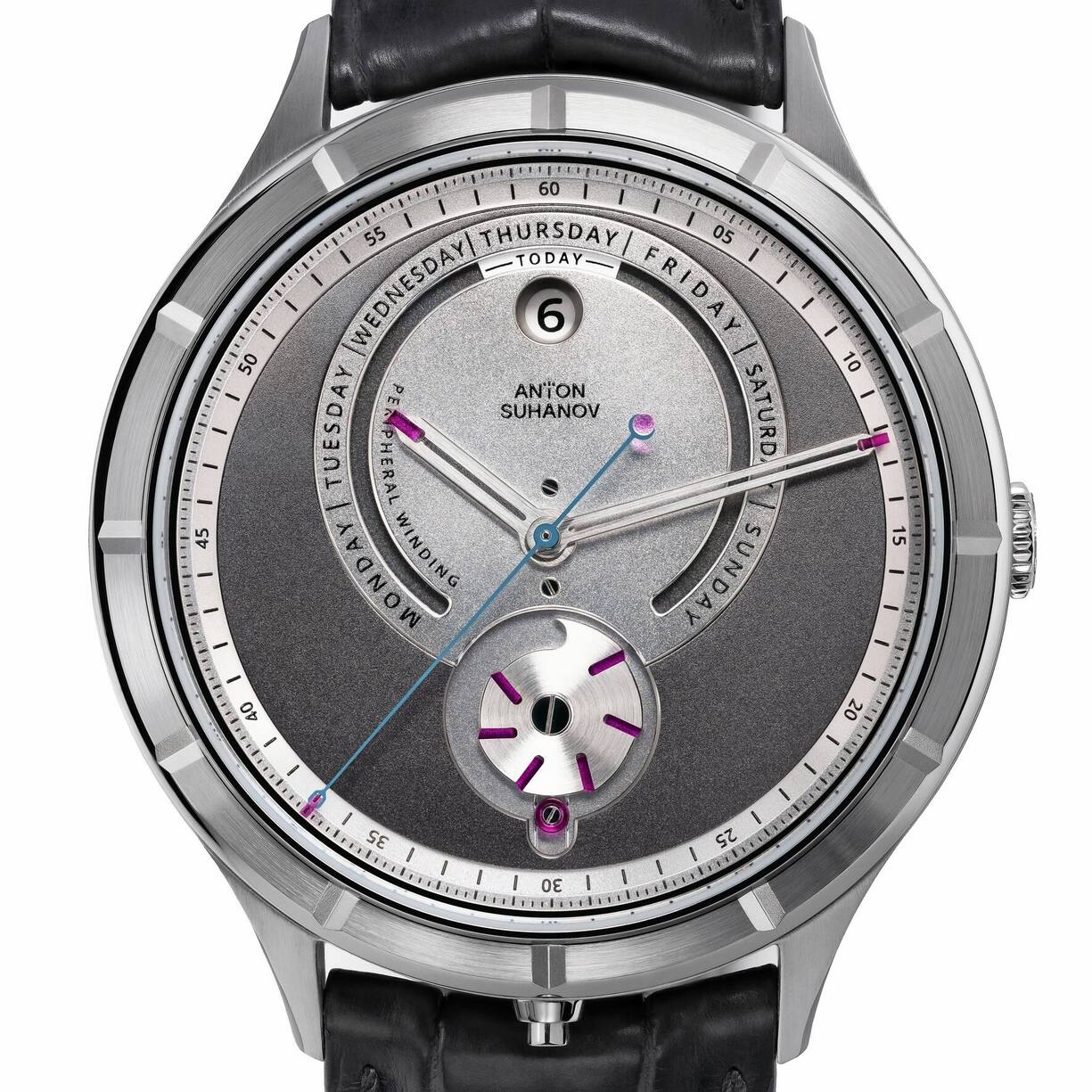 05_FRONTAL-Anton Suhanov Anton Suhanov Horological Engineering â Studio Shooting Watch on hand, Portrait of Master