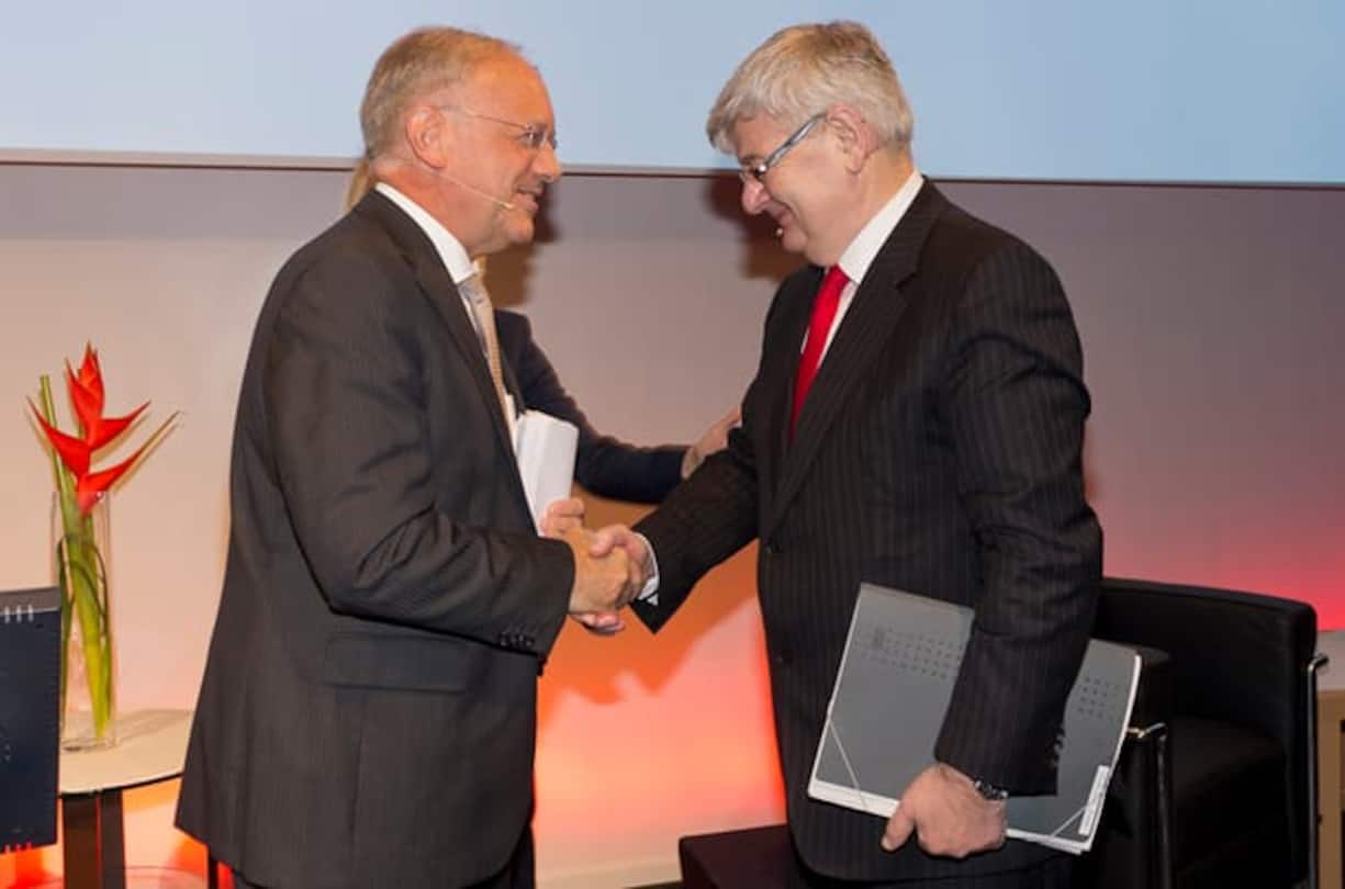 Bundesrat Johann Schneider-Ammann; Joschka Fischer, ehemaliger Deutscher Aussenminister