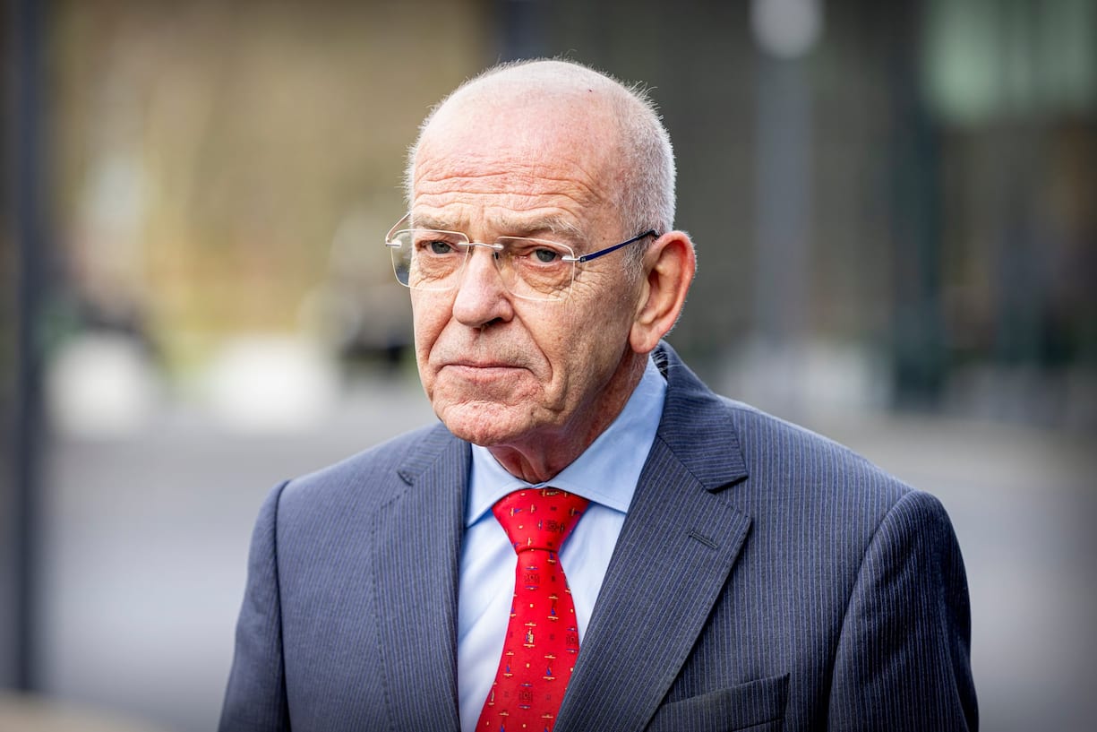 THE HAGUE, NETHERLANDS - FEBRUARY 09: Former Minister Gerrit Zalm, chairman of Schuldenlab, visits a meeting on tackling problematic debts among young people of the Youth Perspective Fund Foundation at the Zuiderpark Sports Campus in The Hague. on February 9, 2022 in The Hague, Netherlands. (Photo by Patrick van Katwijk/Getty Images)