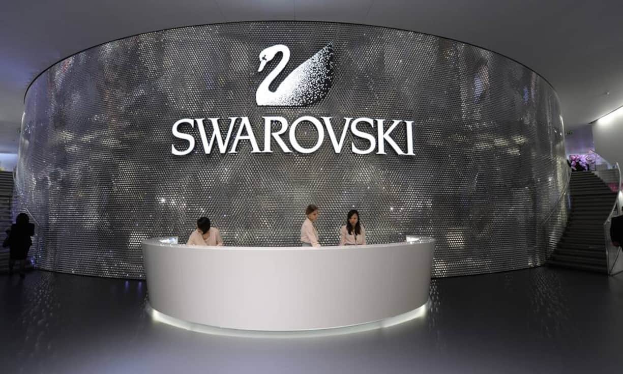 … und der edle Swarovski-Stand.Keystone