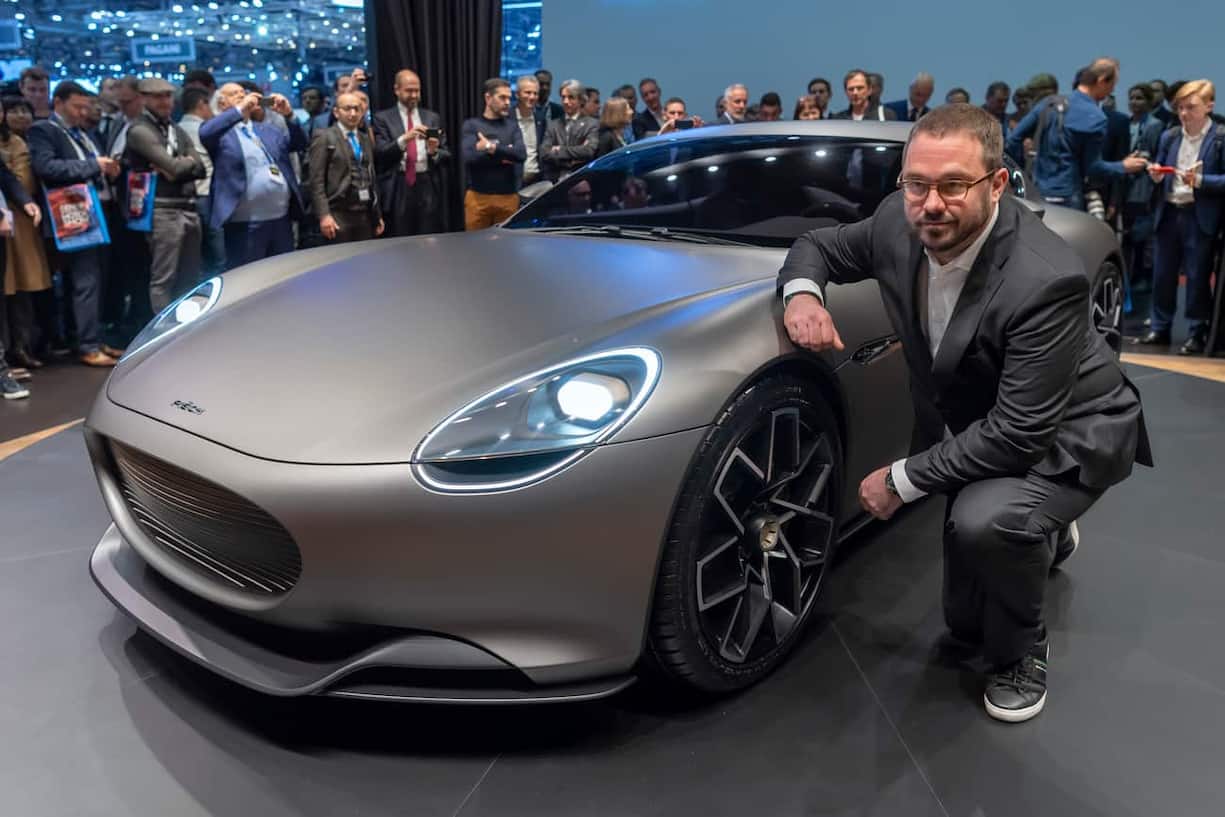 Toni (Anton) Piech, CEO is presented The New car electric Piech Mark Zero, during the press day at the 89th Geneva International Motor Show in Geneva, Switzerland, Tuesday, March 05, 2019. The Motor Show will open its gates to the public from 7 to 17 March presenting more than 180 exhibitors and more than 100 world and European premieres. (KEYSTONE/Martial Trezzini)