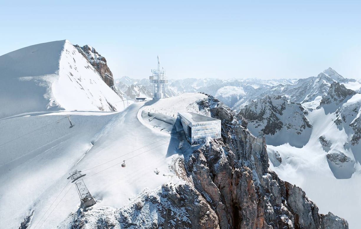 HANDOUT - Visualisierung des Masterplans der neuen Bergstation Titlis mit ausgebautem Turm, zur Verfuegung gestellt am Montag, 5. November 2018. Herzog & de Meuron und die Titlis Bergbahnen praesentierten heute das Projekt TITLIS 3020 mit dem Ausbau des Richtstrahlturms inklusive Zugangsstollen und dem Neubau der Bergstation. (HANDOUT HERZOG & DE MEURON)  *** NO SALES, DARF NUR MIT VOLLSTAENDIGER QUELLENANGABE VERWENDET WERDEN ***