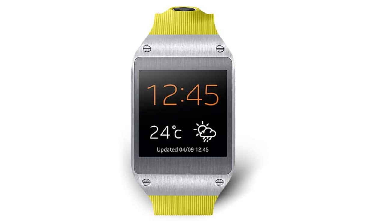 Alleskönner: Samsung Galaxy Gear wird in Verbindung mit einem Galaxy-Tablet oder -Smartphone zum Alleskönner. Es informiert über eingehende E-Mails und Anrufe. Dank Lautsprecher lässt es sich als Freisprecheinrichtung nutzen, und im Uhrenband ist eine 1,2-Megapixel-Kamera. 379 Franken.