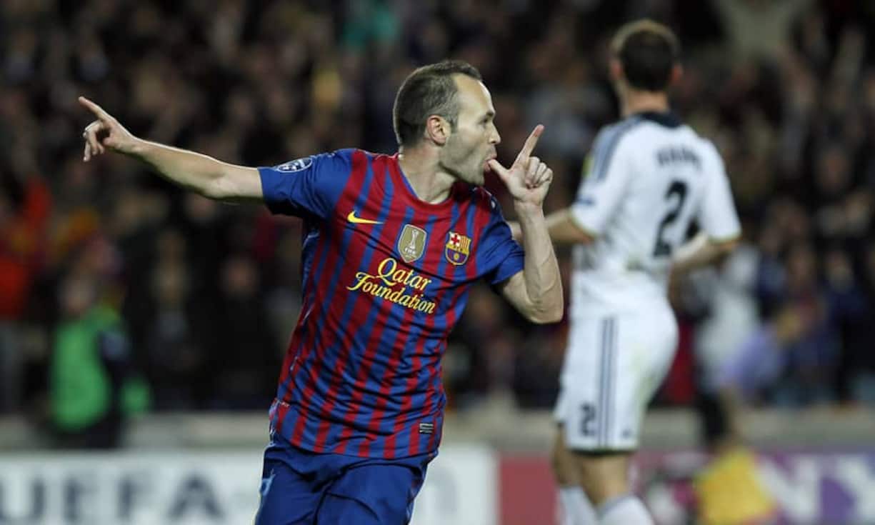 Nochmals eine Etage höher: Auf Platz 2 stehen ex-aequo der Spanier Andrés Iniesta (Barcelona) und...