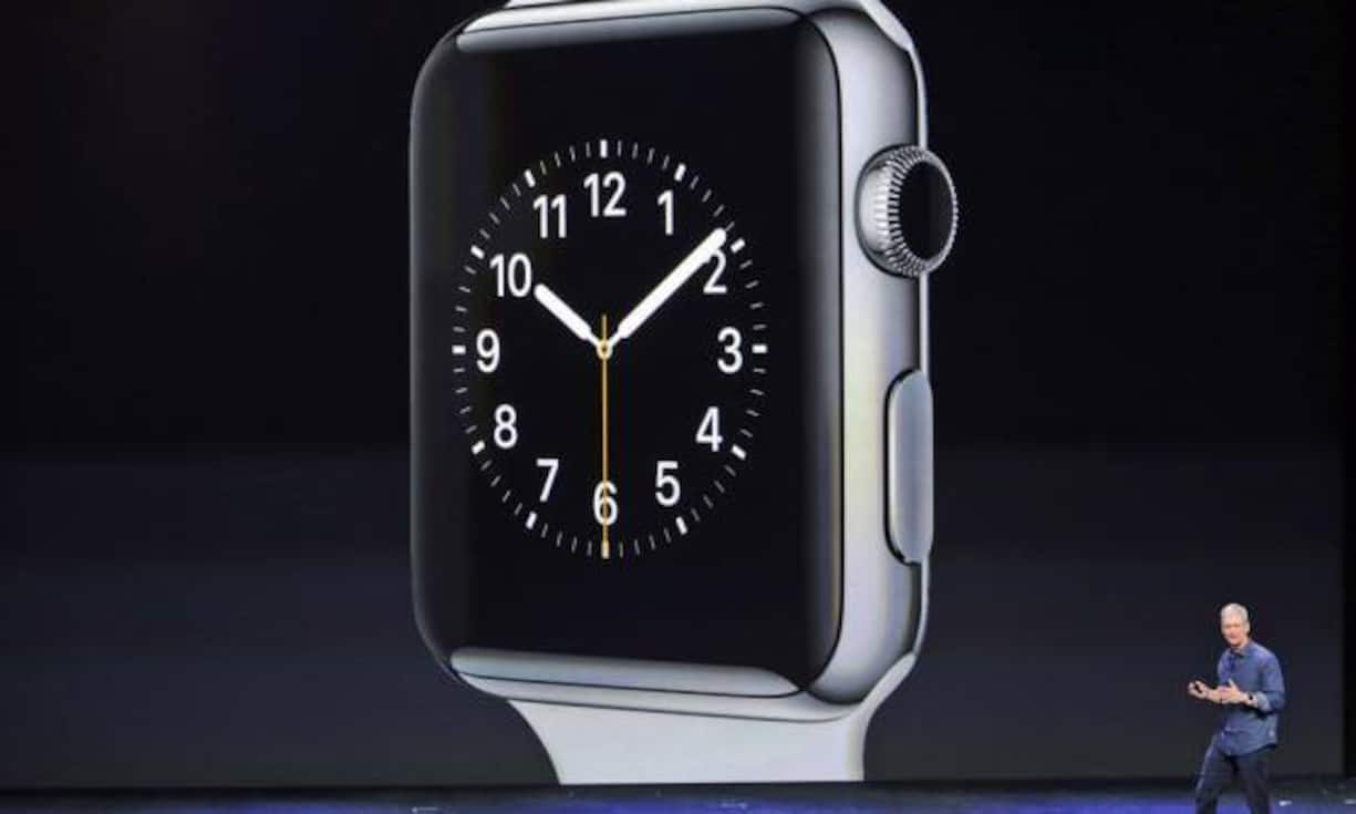 Tim Cook, CEO von Apple präsentiert die Apple Watch... Keystone