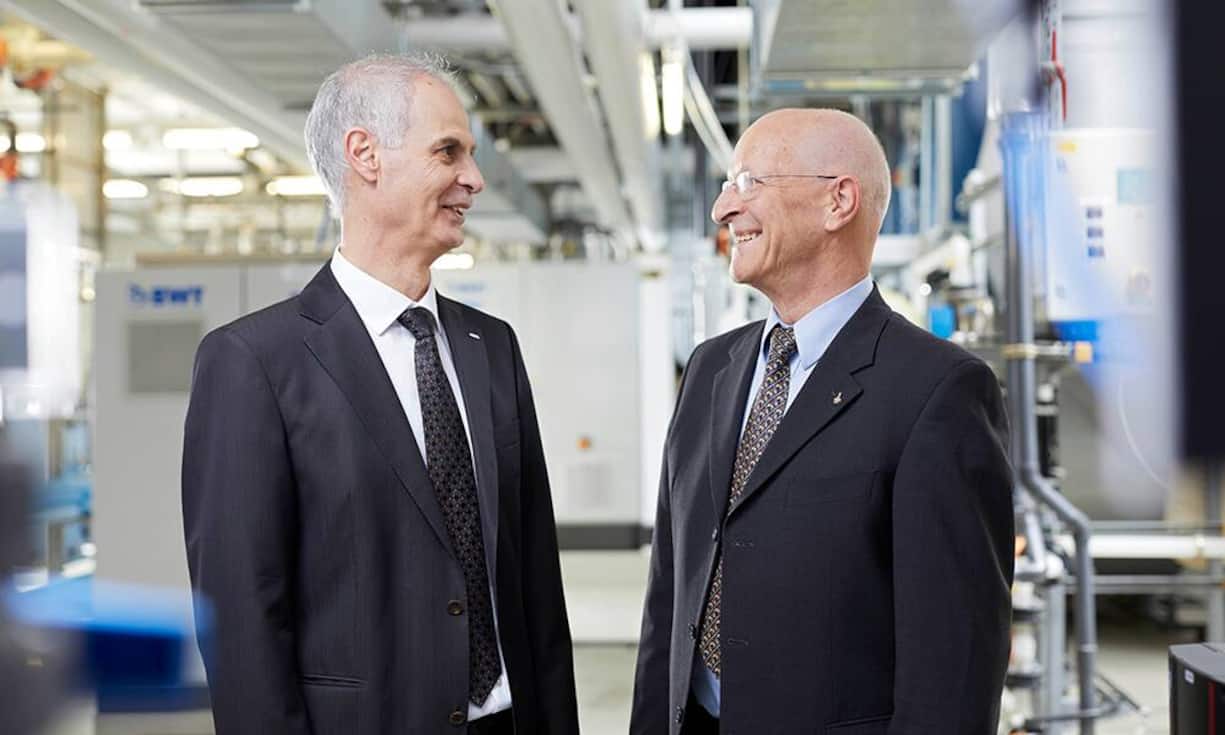 Chef Mario El-Khoury (l.) und Verwaltungsratspräsident Claude Nicollier