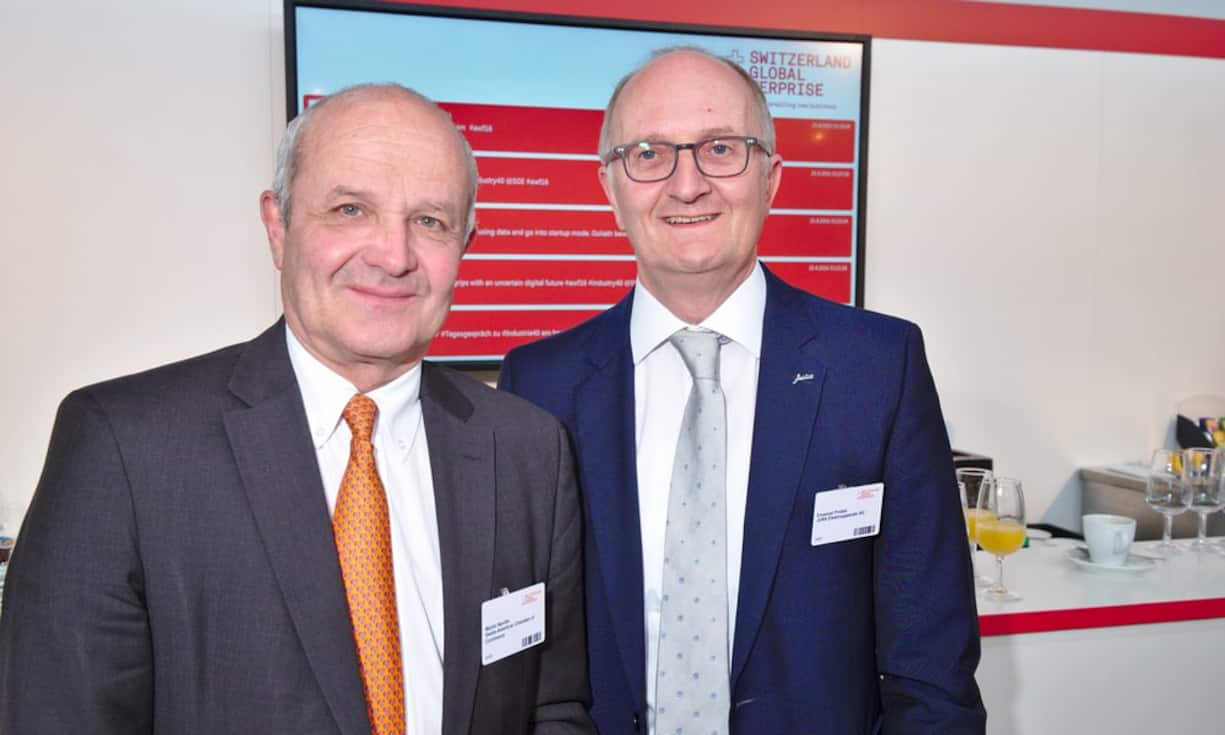 Martin Naville, CEO, Swiss-American Chamber of Commerce;
Emmanuel Probst, CEO, Jura Elektroapparate AG