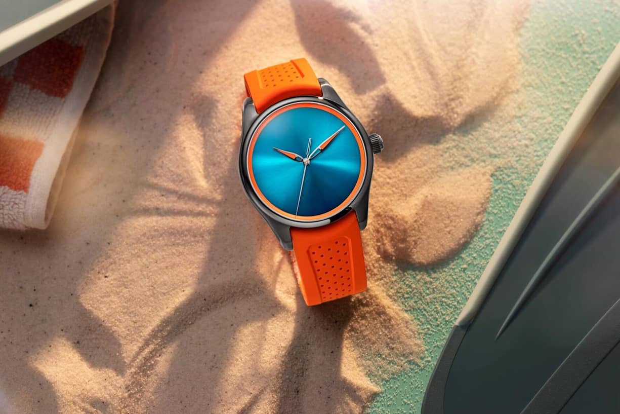 Die drei sommerlichen Modelle der Marke: Pioneer Centre Seconds Spiced Aqua ...