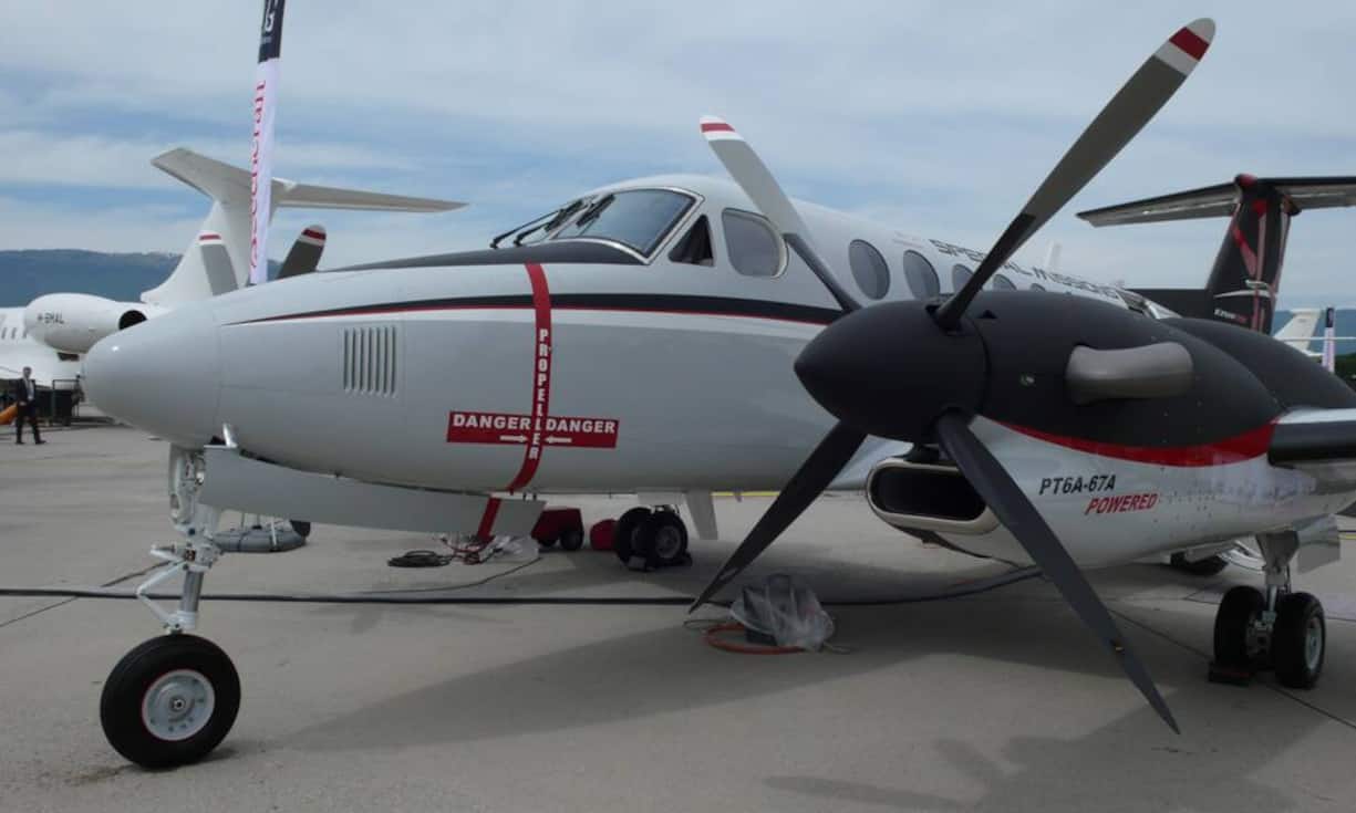 Doch es geht nicht nur um Grösse: Propellermaschine des deutschen Herstellers Beechcraft.