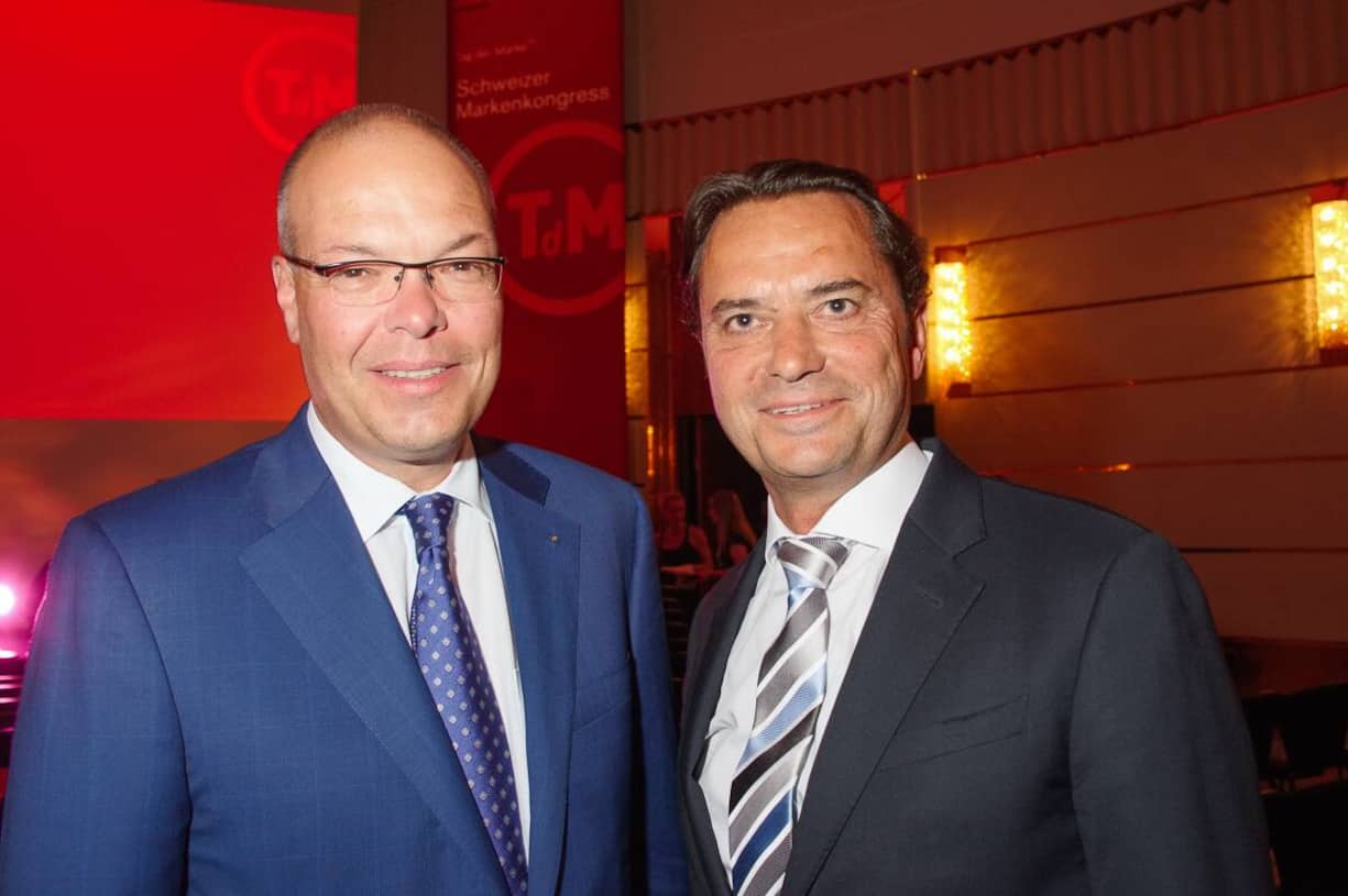 Keynote-Speakers: Marcel Guerry, CEO, Mercedes Benz Schweiz; Ralf T. Gehlen, Geschäftsführer, Procter&Gamble Switzerland SARL.