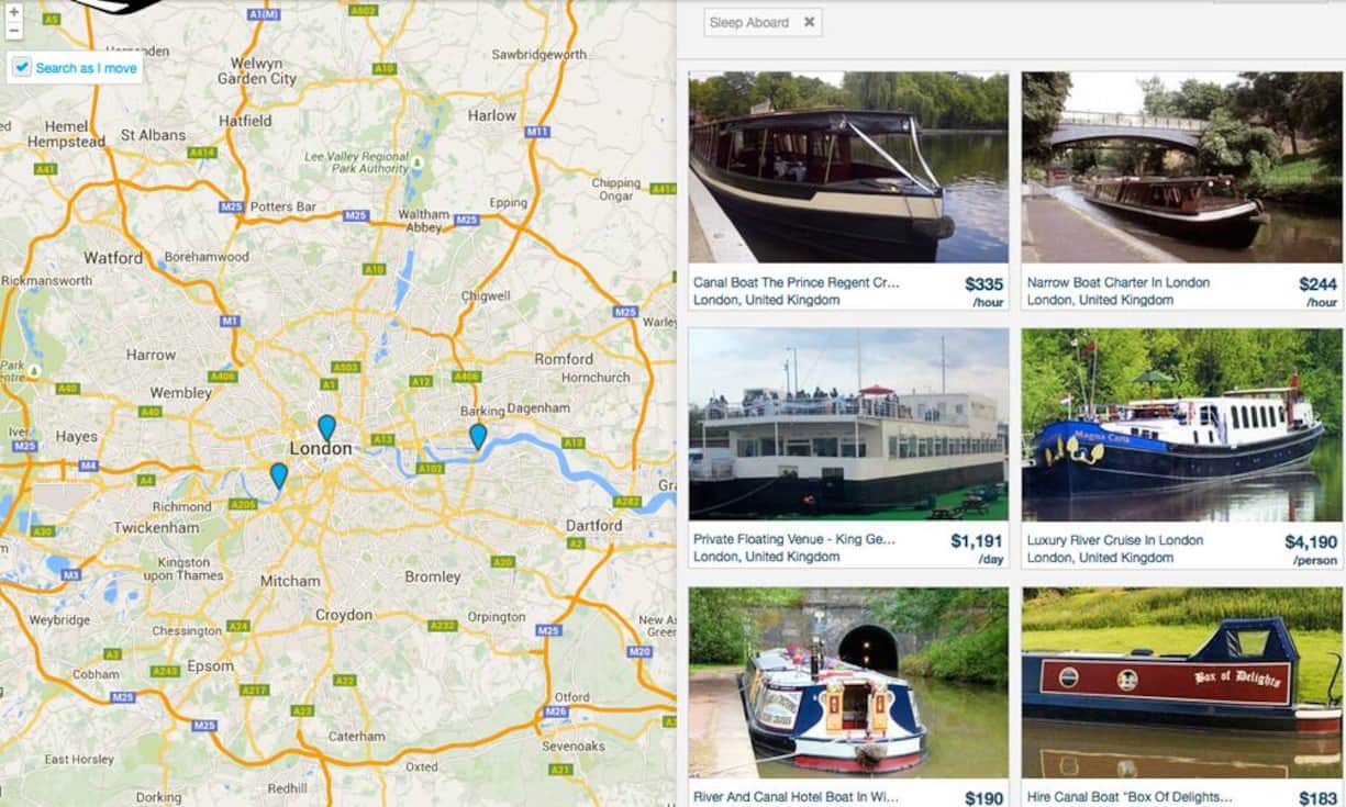 In London gibt es ebenfalls die Möglichkeit über «GetMyBoat» ein schwimmendes Bed and Breakfast zu mieten. Die Preise sind aber derart hoch, dass sie nicht als günstige Alternative zu Hotels taugen, wie es sich das Unternehmen vorgestellt hat.