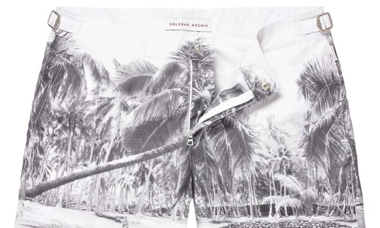 «Palm Perfect» heißt diese Bulldog-Badehose von Orlebar Brown. Preis der Bulldog-Badehosen jeweils: 245 Euro.