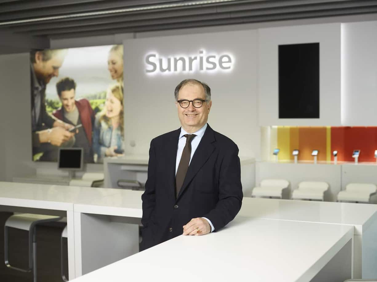 Peter Kurer, Chairman of the Board of Sunrise Communications, pictured at the Sunrise headquarters in Zurich-Oerlikon, Switzerland, on June 8, 2016. (KEYSTONE/Christian Beutler)Peter Kurer, Verwaltungratspraesident Sunrise Communications, aufgenommen im Sunrise Hauptsitz in Zuerich-Oerlikon, am 08. Juni 2016. (KEYSTONE/Christian Beutler)