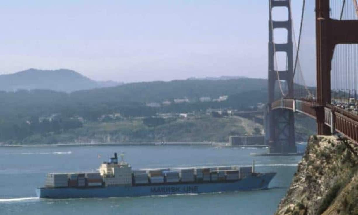 Axel Mærsk: Ablieferung 2003, Kapazität 8650 TEU.Mærsk Line