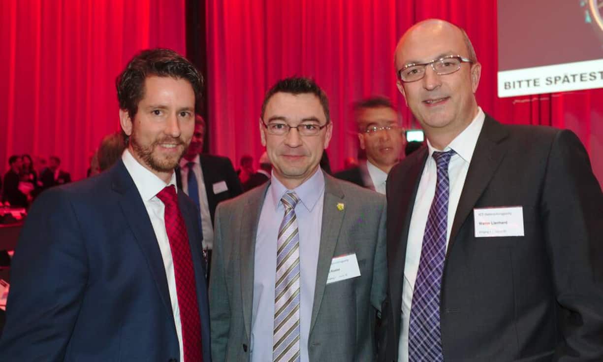 Philipp Mueller, Head of Sales, Cisco Systems (Switzerland) GmbH;
Leo Kuster, Amtsleiter, Amt für Informatik Kanton Thurgau;
Walter Lienhard, Chief Sales & Marketing Officer, SPIE ICS AG