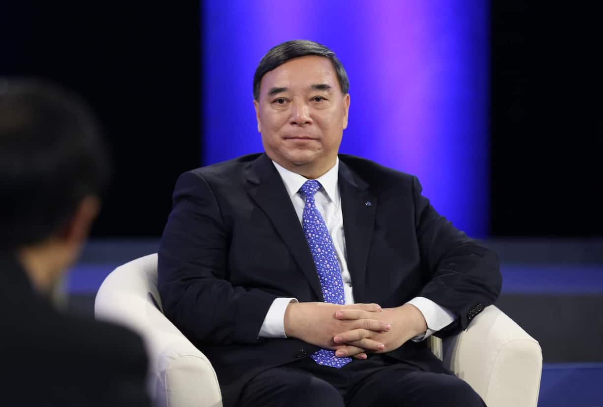 BEIJING, CHINA - DECEMBER 11:  (CHINA OUT) Song Zhiping, Chairman of China National Building Materials Group and China National Pharmaceutical Group, attends the 2013 China Central Television (CCTV) Financial Forum at China World Trade Center Tower III on December 11, 2013 in Beijing, China. The three-day forum opened on Tuesday ahead of the "2013 CCTV China Economic Person Of The Year Award".  (Photo by VCG/VCG via Getty Images)