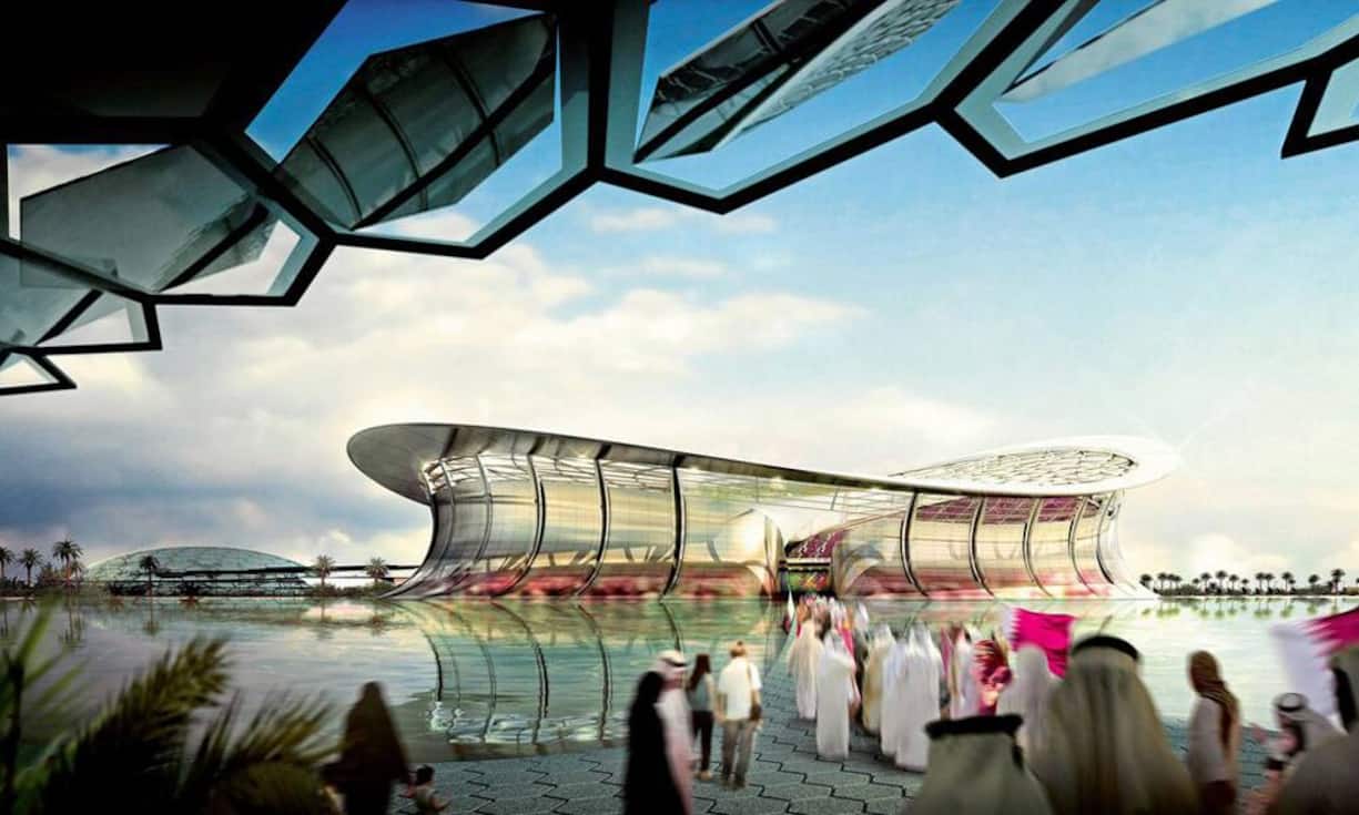 Das Lusail Iconic Stadiom in Lusail City, Qatar. In der Arena mit 86'250 Zuschauern wird das Eröffnungsspiel und das Endspiel ausgetragen.