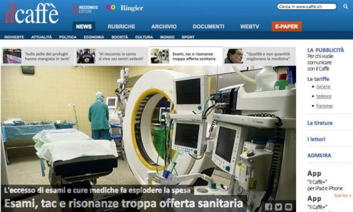 Bei der Zeitung «Il Caffè» werden vier Stellen gestrichen.