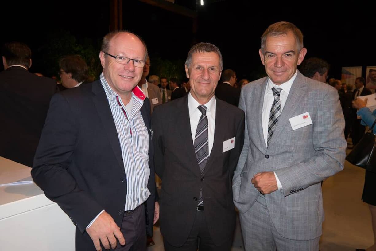 Jürg Schwarzenbach, Verwaltungsratspräsident Marcaro AG; Jürg Bucher; Benedicht Luginbühl