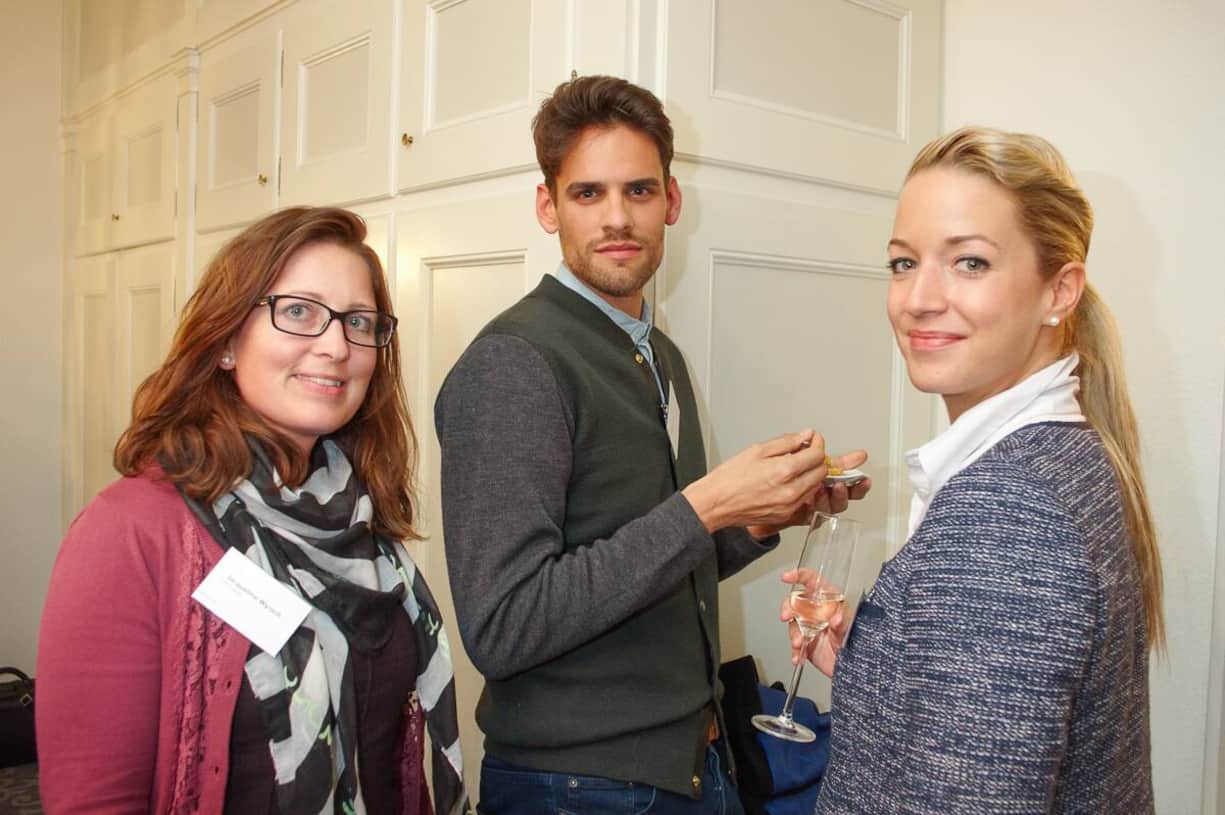 Jacqueline Wyrsch, EFG Bank; Marco Lipp, SwissRe; Manuela Sala, AEK Bank 1826