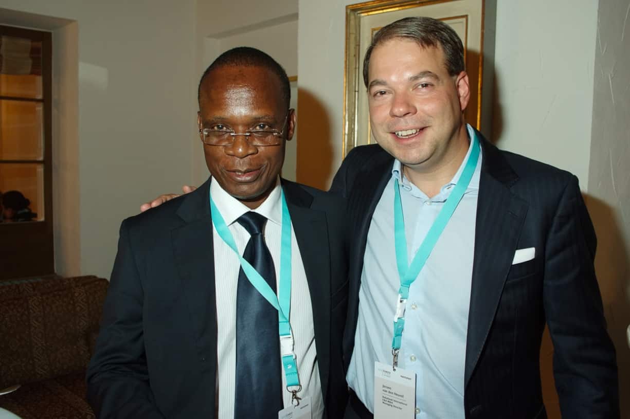 Assamoi Robert Yapo, Head of Sustainability, Conseil du Café Cacao Côte d'Ivoire; Jeroen van den Heuvel, Managing Director, Rabobank International F&A M&A.