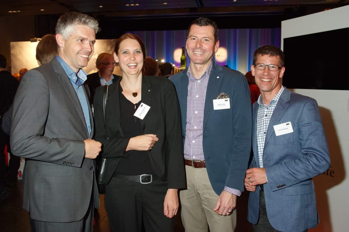 Rolf Lang, Diwisa Distillerie Willisau SA; Stefanie Zurbuchen, Swiss Life; Peter Durrer, Hotel Villa Honegg; Urs Kamberger