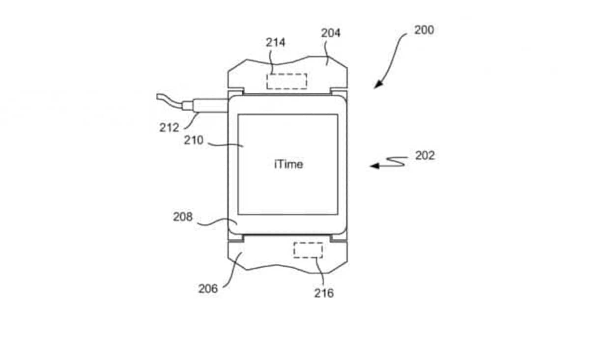 Das kreative Unternehmen legt wert auf Unterhaltung. Daher können auf der Seite der Uhr die Kopfhörer eingesteckt werden. Und: Das Gerät soll «iTime» und nicht «iWatch» heissen.