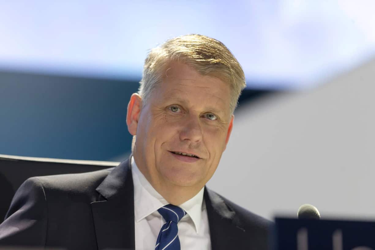 07.05.2019, Nordrhein-Westfalen, Bonn: , Harry Hohmeister, Vorstandsmitglied der Lufthansa Group bei der Hauptversammlung des Unternehmens am 07. Mai 2019 in Bonn.