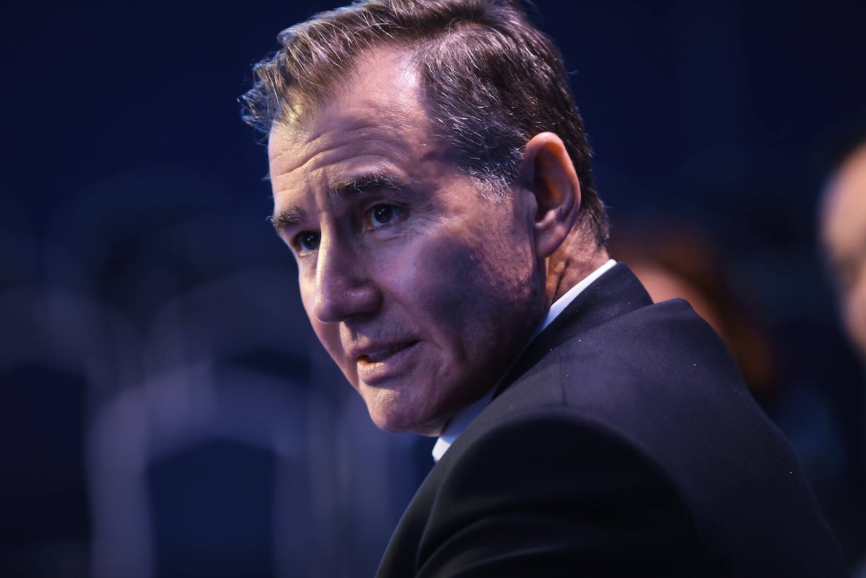 FILE: Ivan Glasenberg, billionaire and chief executive officer of Glencore Plc, speaks on the Bloomberg Television debate panel during the St. Petersburg International Economic Forum (SPIEF) at the Expoforum in Saint Petersburg, Russia, on Thursday, June 1, 2017. Photographer: Simon Dawson/Bloomberg