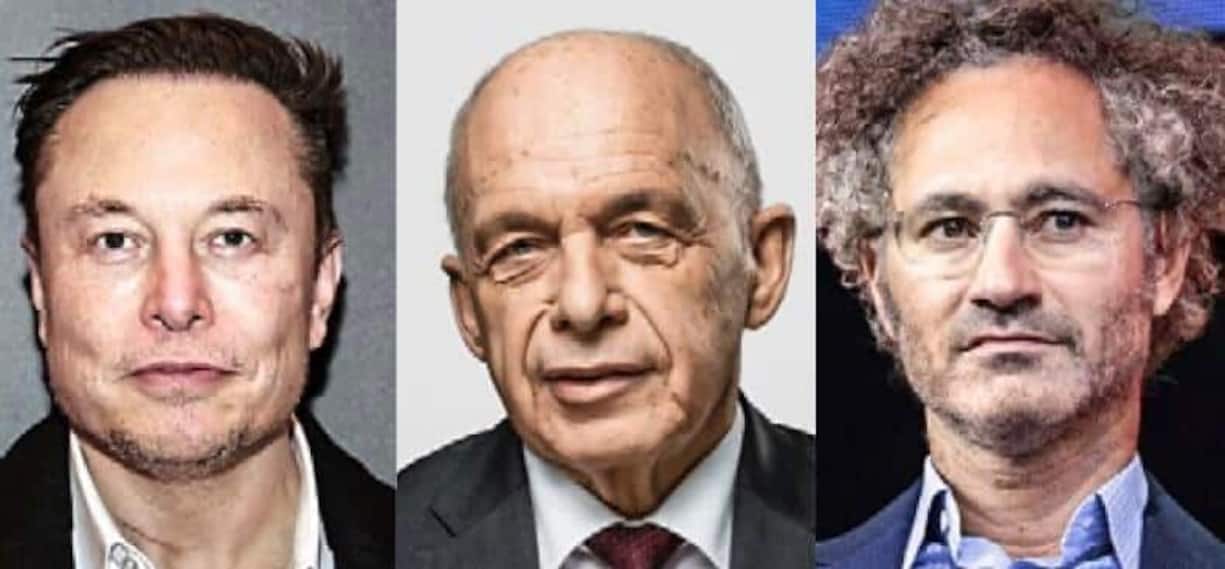 Elon Musk, Ueli Maurer, Alex Karp (v.l.)