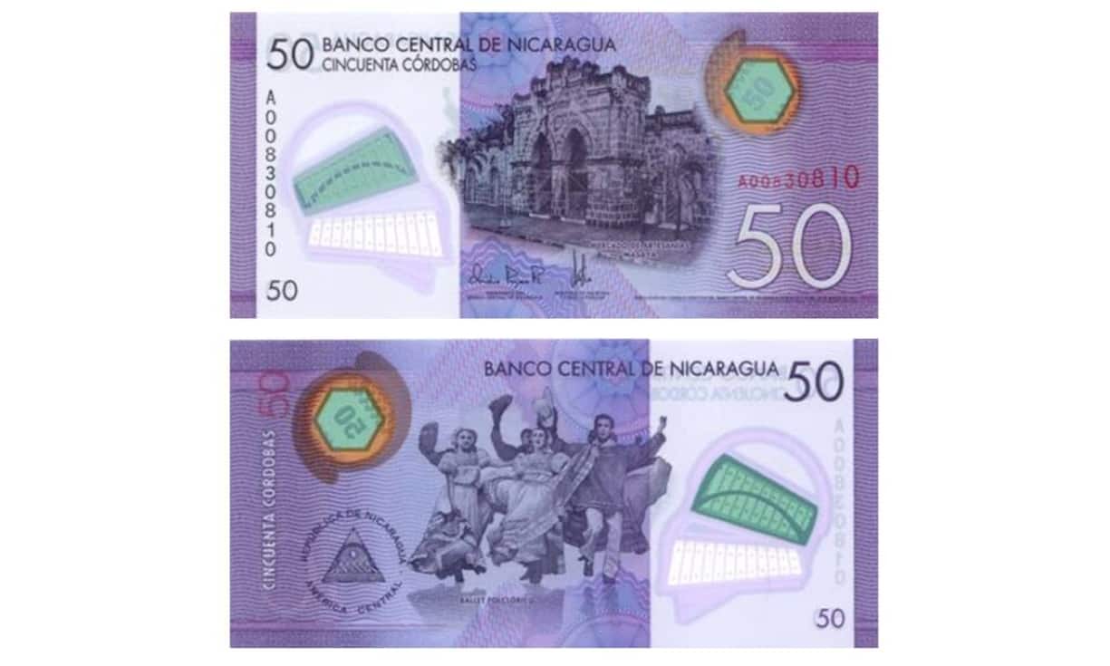 ... Nicaraguas 50 Gold-Córdoba-Schein, ...