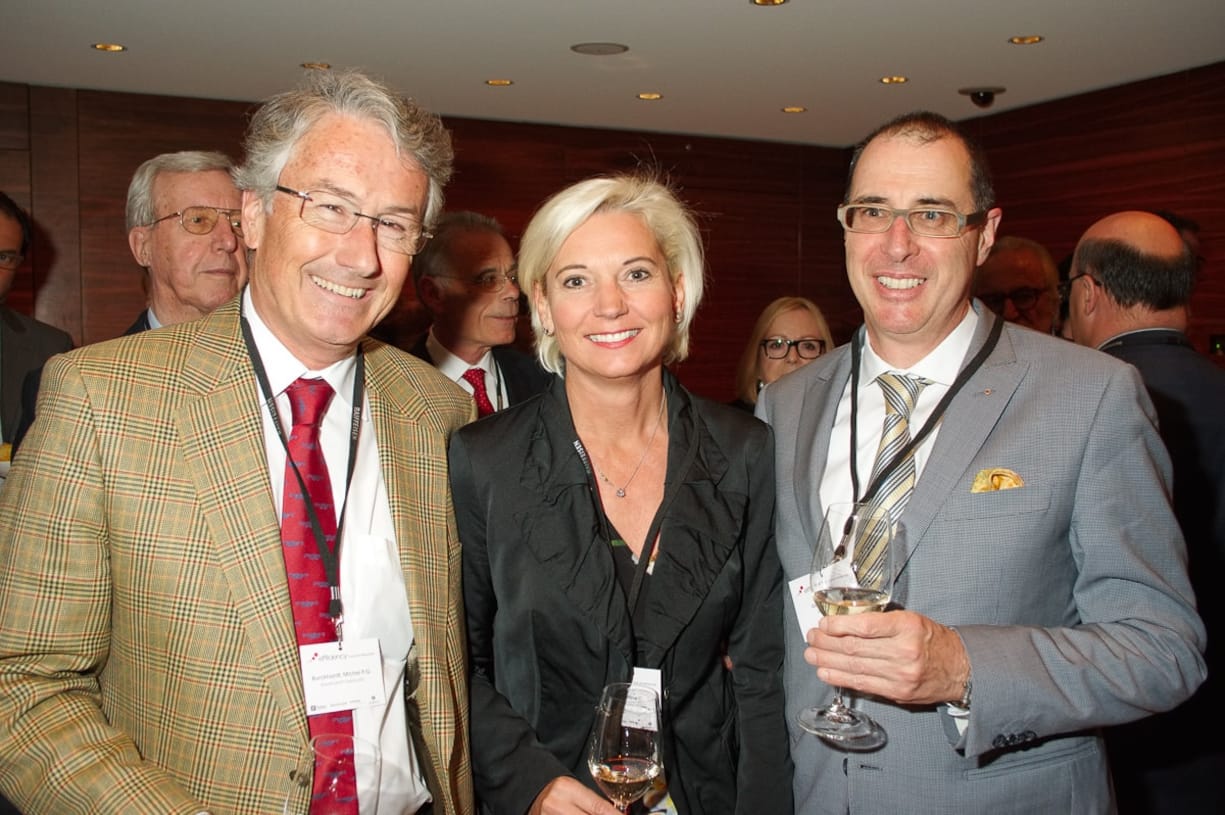 Michel P.G. Burckhardt, CEO, Burckhardt's Events AG; Bettina C. Stach, Geschäftsleitung, Stach Immobilien AG; Heinz J. Göldi, VR-Präsident, ggm+partner