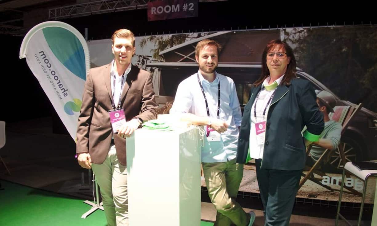 Matthew Dos Santos, Student;
Heinz Henner, Founder, Sharoo;
Birgit Bröckl, AMAG (v.l.n.r.)