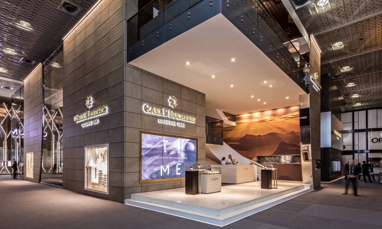 Der Stand von Bucherer am Pressetag am Mittwoch. Noch sind keine Besucher da.