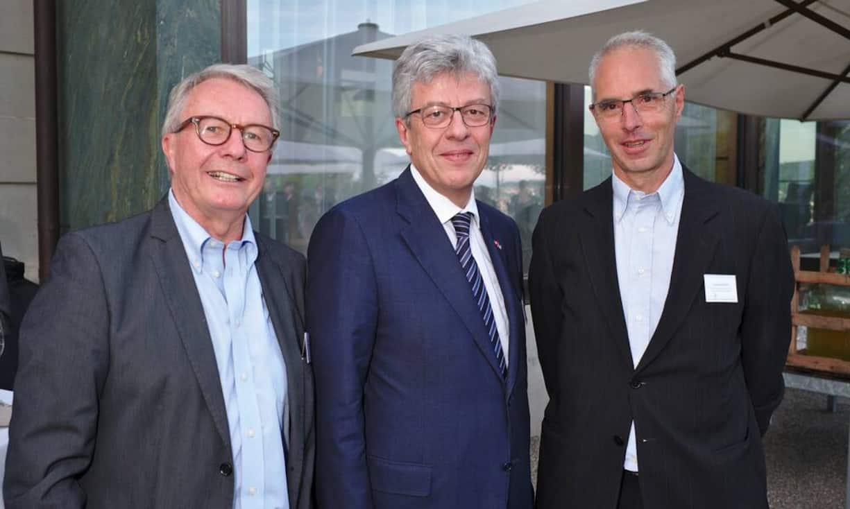 Urs Ziswiler, Botschafter, Schweizerische Exportrisikoversicherung;
Michel M. Liès, Group CEO, Swiss Re;
Andreas Beerli, Chairman, Swiss Advisory Council to the American Swiss Foundation