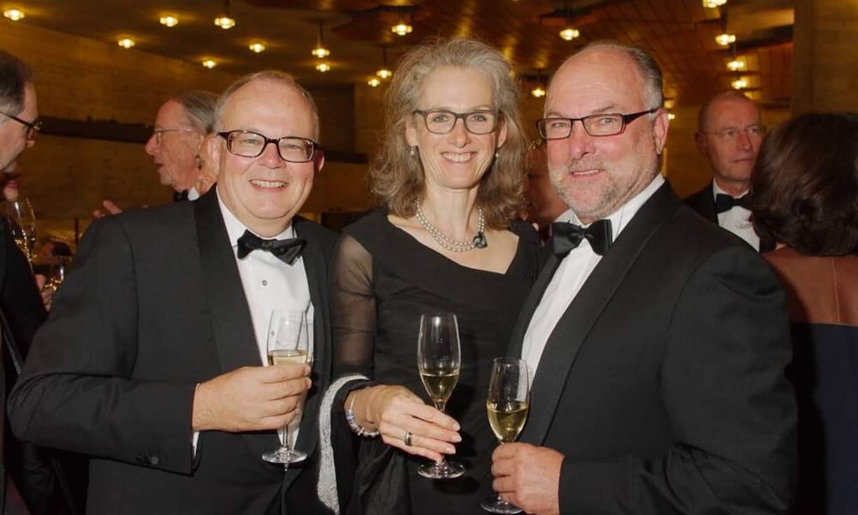 Heinrich Christen, Gastgeber und Partner, EY; Beatrice Cornaz; Claude Cornaz, CEO, Vetropack Holding AG