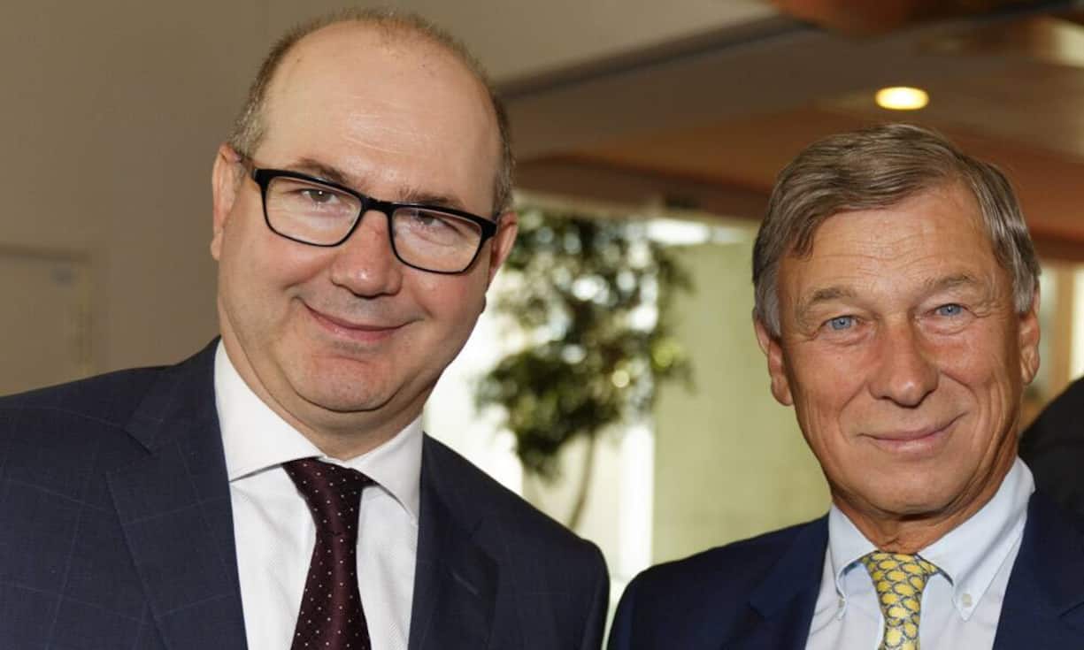 v.l.n.r. Claude-Alain Margelisch; CEO Schweizerische Bankiervereinigung, Gerold Buehrer; Ehemaliger Präsident economiesuisse alt Nationalrat