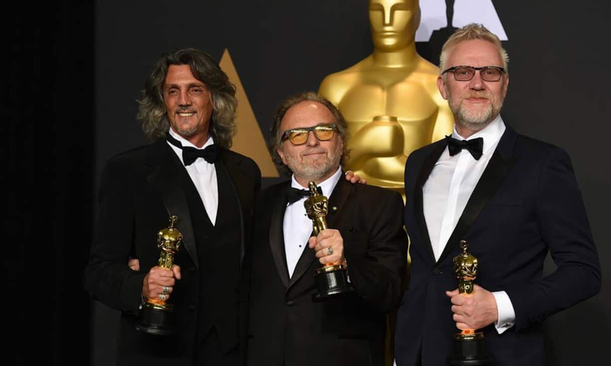 Make-up/Frisur: Giorgio Gregorini, Alessandro Bertolazzi and Christopher Nelson (v.l.) für «Suicide Squad»