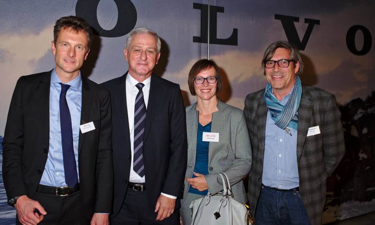 Markus Jaggi, Novartis International AG;
Jörg Reinhardt, VRP, Novartis;
Kristina Gnirke, Bilanz;
Jean-Baptiste Felten, Felten + Cie